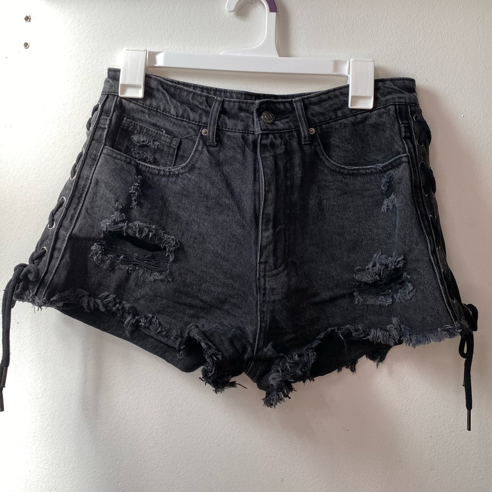 Black High Waisted Shorts